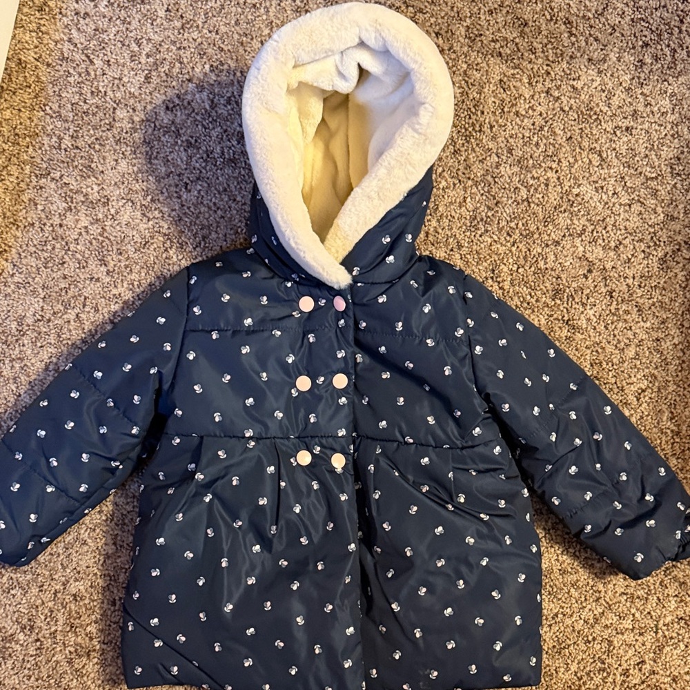 Navy Blue Kids Jacket with Hood